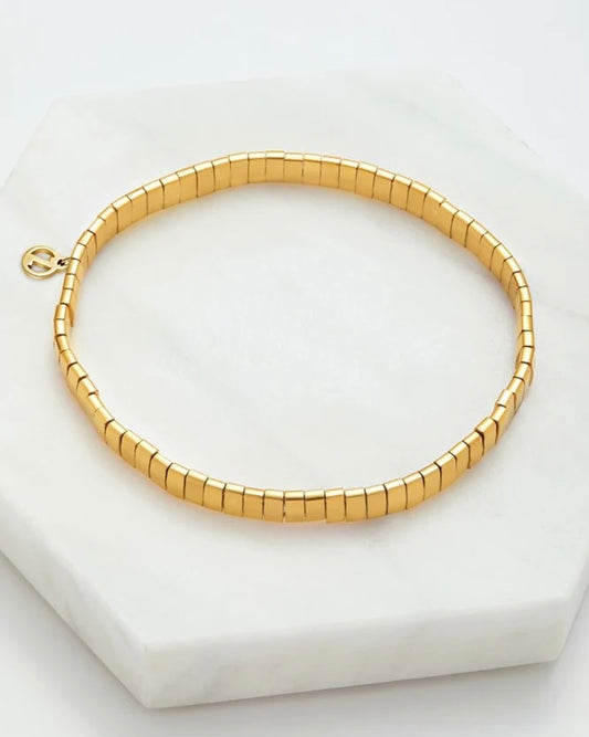 Tile Bracelet Gold