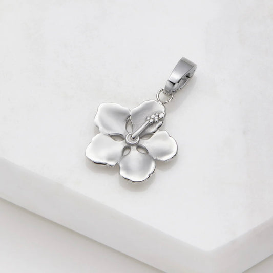Hibiskusblüten-Charm Silber