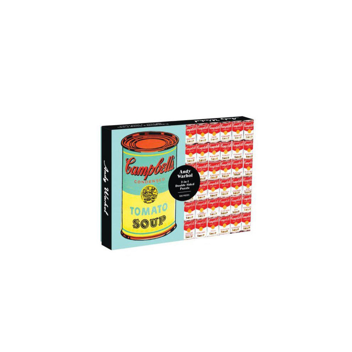 Andy Warhol Soup Can 2-sided 500 Piece Puzzle by Galison