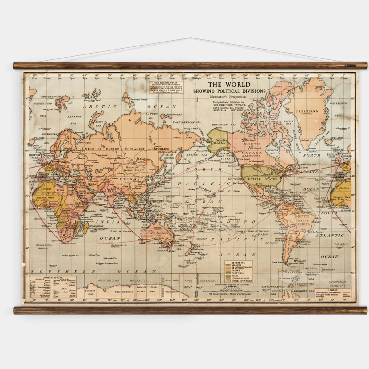 Erstwhile World Political Map