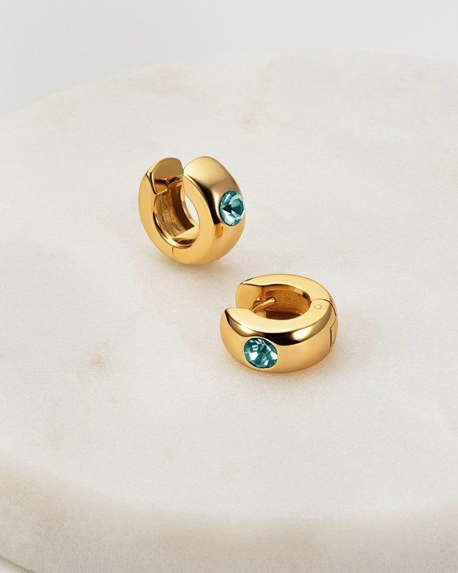 Victoria Huggie Gold - Sea