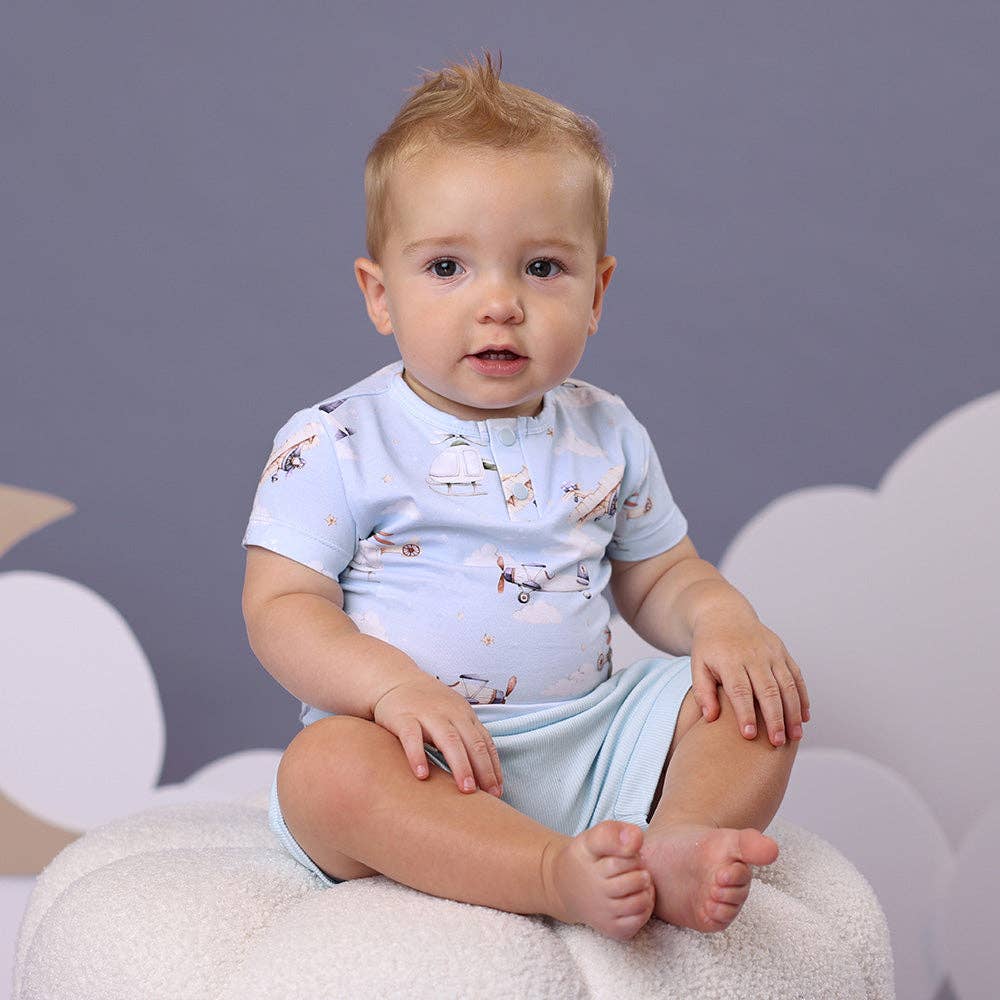 Taking Flight Short Sleeve Organic Bodysuit: Newborn (0000)