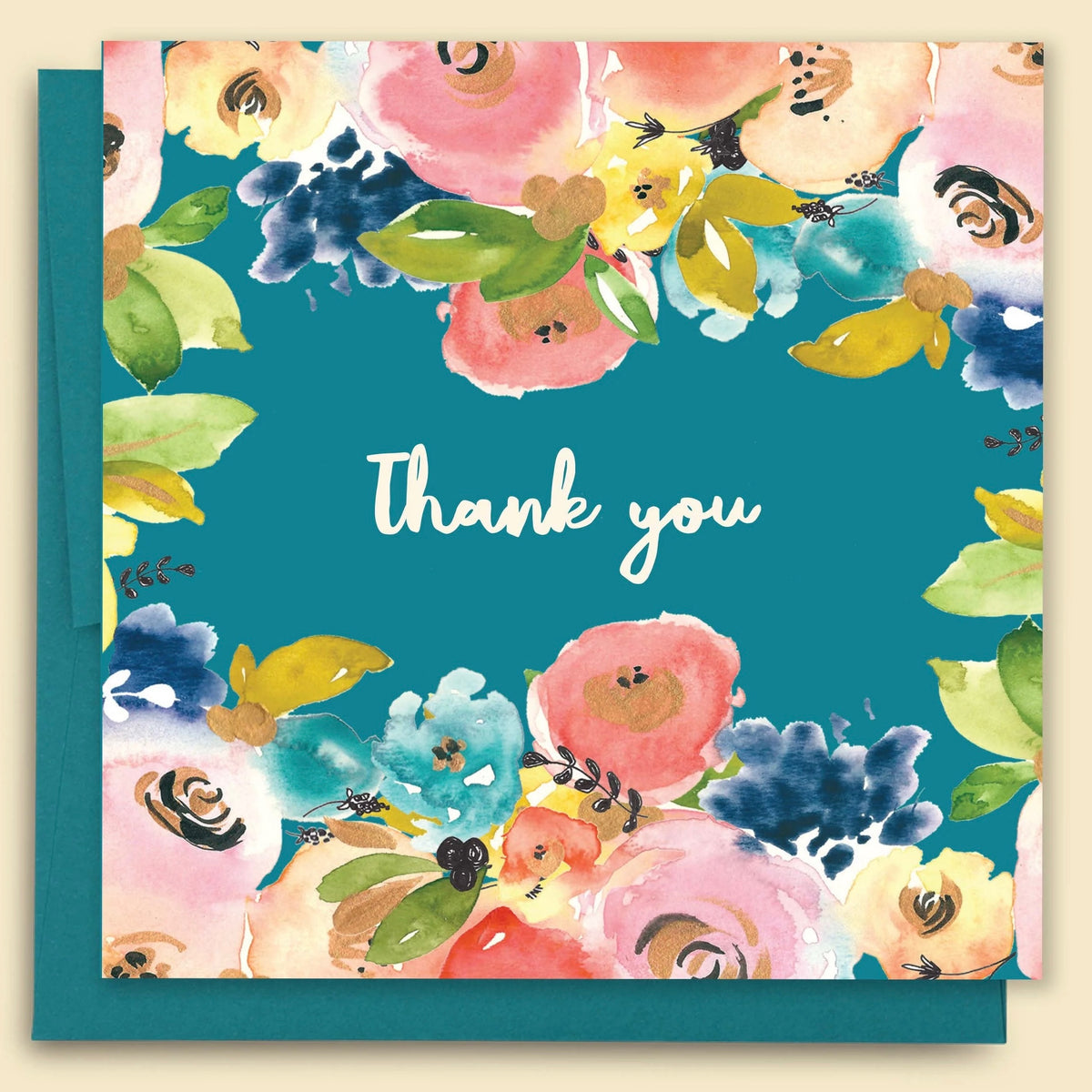 Thank You Pagoda Floral Card