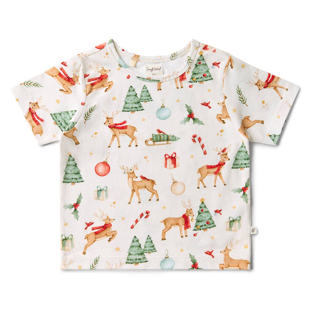 Prancer & Friends Organic Kids PJ Set: Size 3