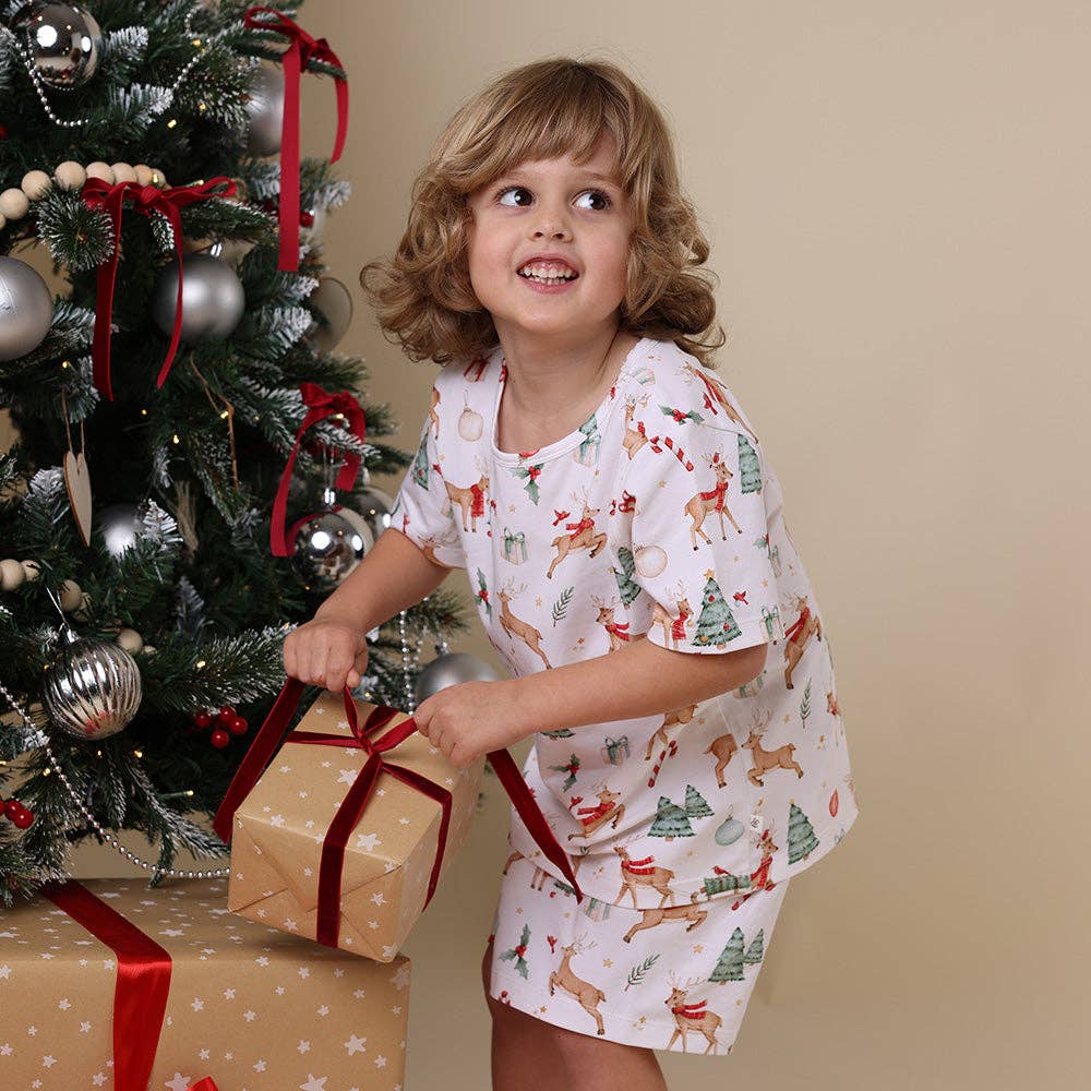 Prancer & Friends Organic Kids PJ Set: Size 8