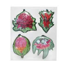 3D Bauble Set native Flowers