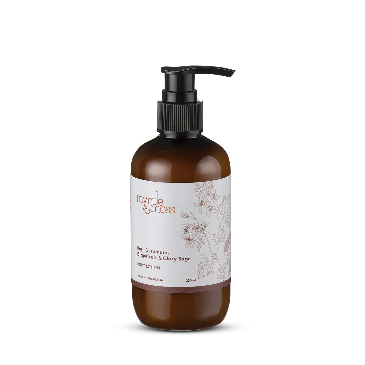 Myrtle and Moss Body Lotion - Rose Geranium, Grapefruit and Clary Sage