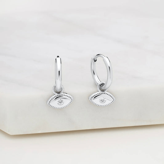 Evil Eye Earring Silver 7234
