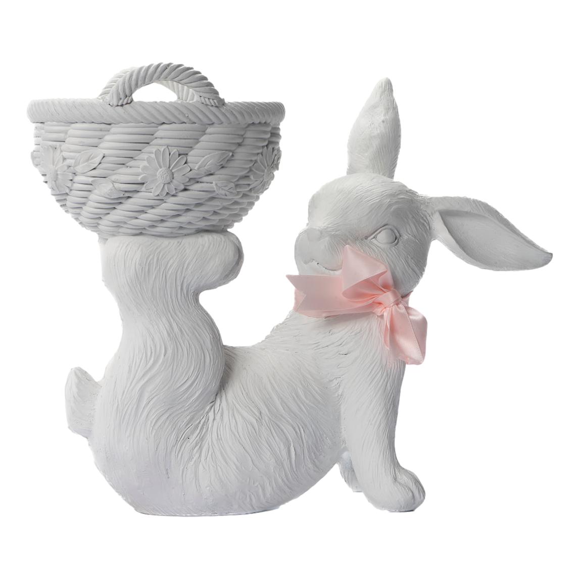 White Bunny Planter