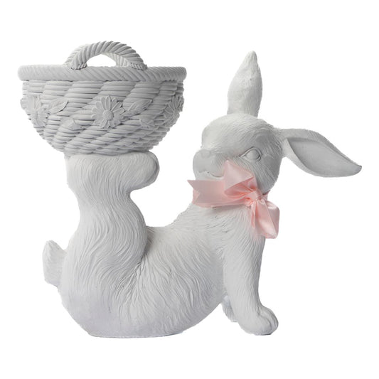 White Bunny Planter