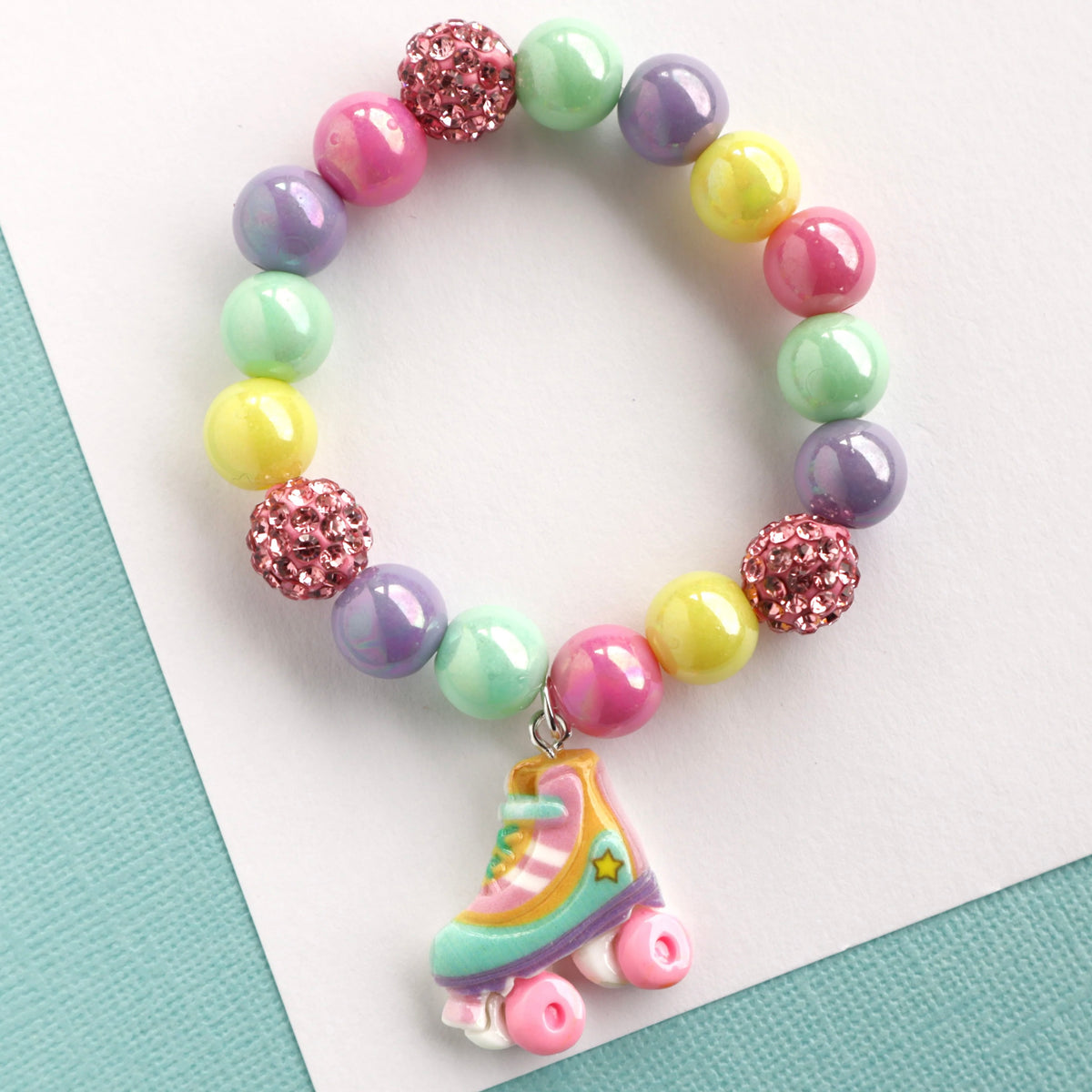 Rollschuh-Gummibandarmband