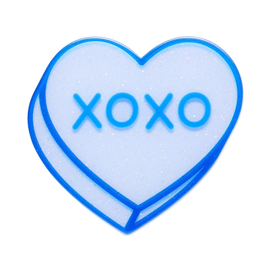 Erstwilder Candy Heart Simplified Mini Brooch - Blue