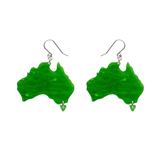 Australia Drop Earrings Green