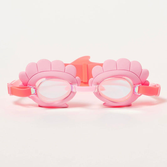 SUNNYLiFE Kids Swim Goggles Melody The Mermaid Neon Strawberry