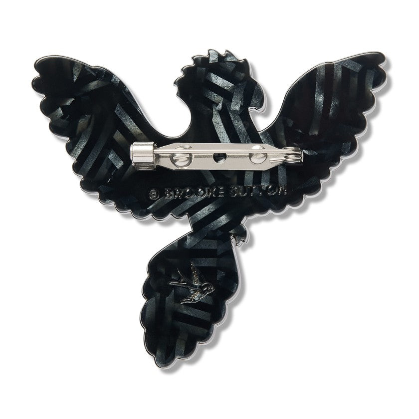 Brooke Sutton Kurri Kurri Marrpu (Red-Tailed Black Cockatoo)  Brooch