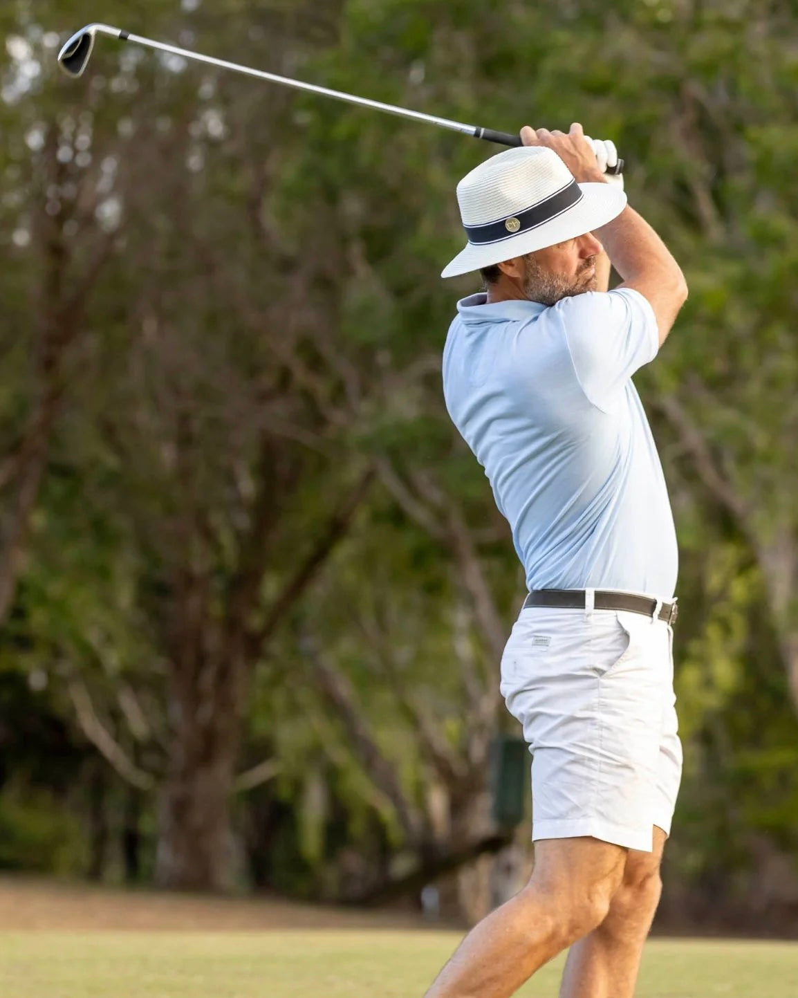 DH038 Ivory/Black Chicago Golf Fedora M/L 58cm