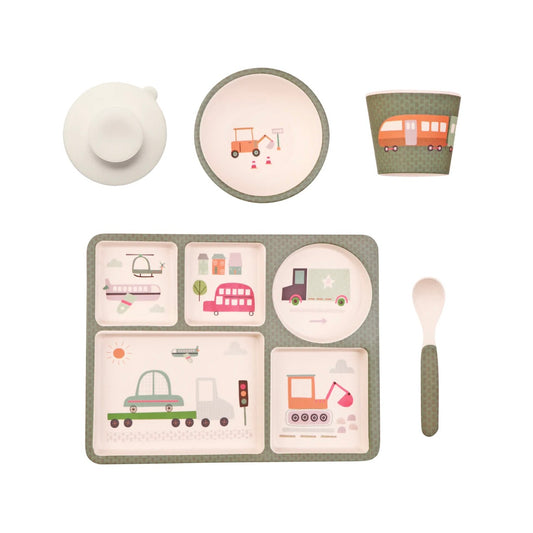 Divided Plate Set - Trucks and Diggers