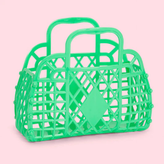 Sunjellies Green Mini Retro Basket
