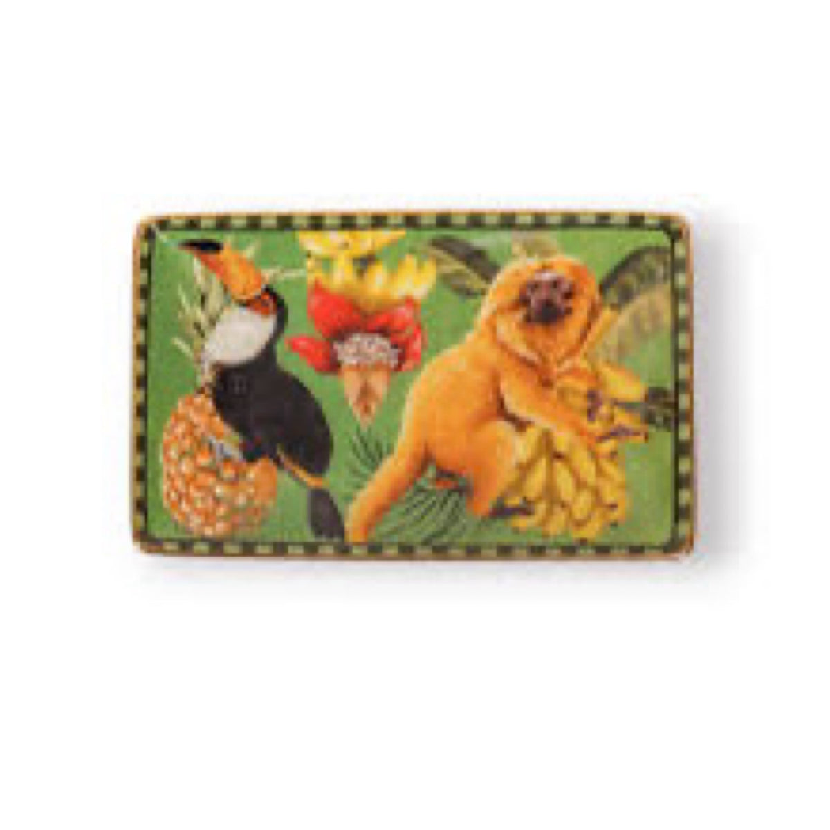 Rectangle Trinket Tray Brazilian Summer Monkey
