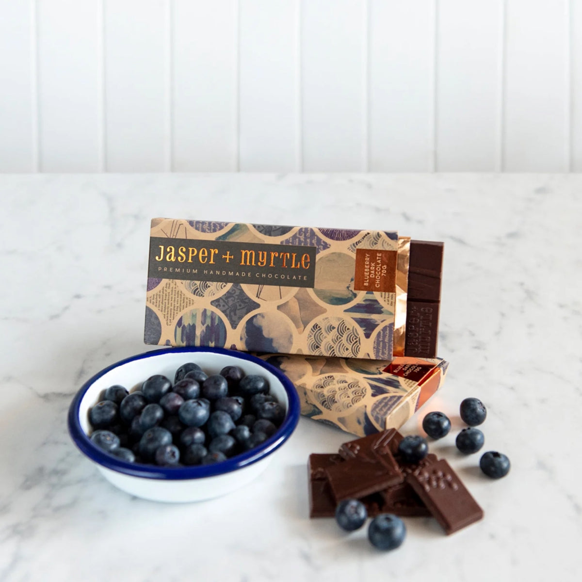 Jasper + Myrtle Blueberry Dark Chocolate 70g