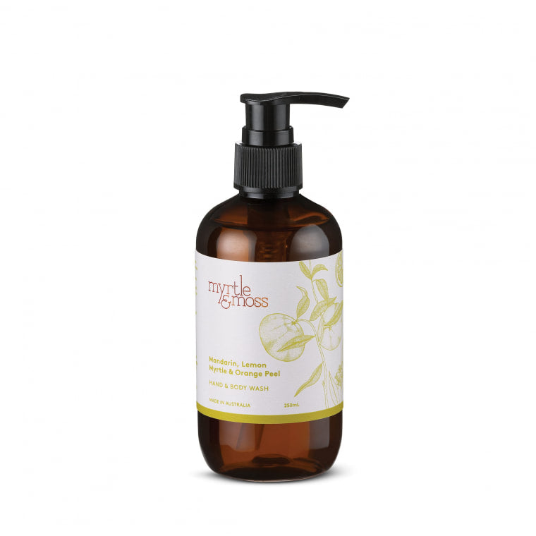 Myrtle and Moss Hand and Body Wash Mandarin Lemon Myrtle and Orange Peel