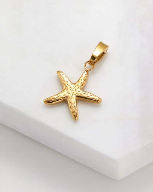 Starfish Charm Gold