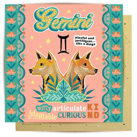 Aussie Astrology Gemini Greeting Card