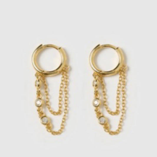 Gold Amaretto Huggie Earrings by Arms of Eve