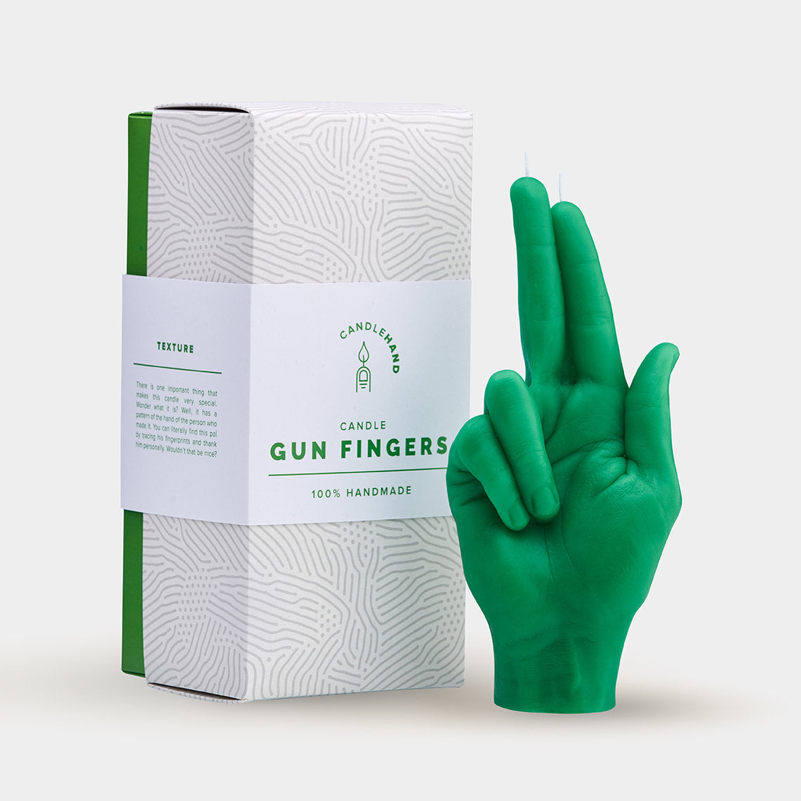 Candle Hand Gun Fingers - Green