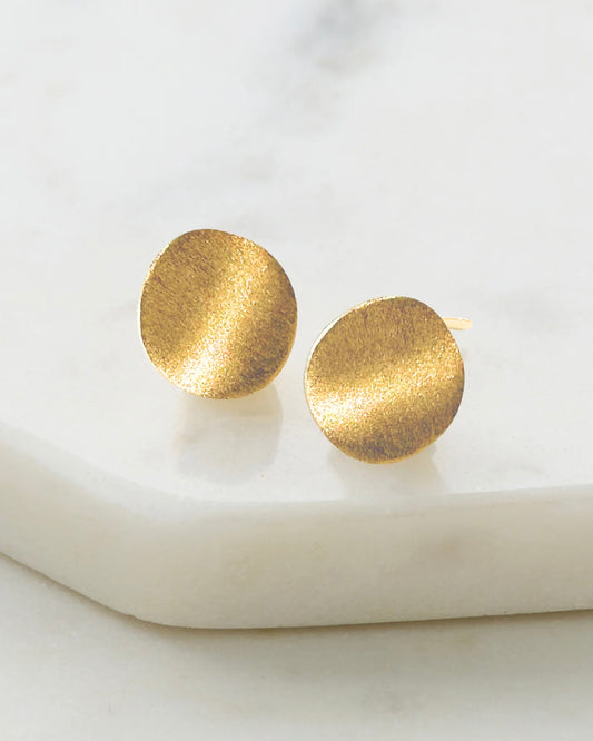 Aria Earrings Brushed Gold 6894