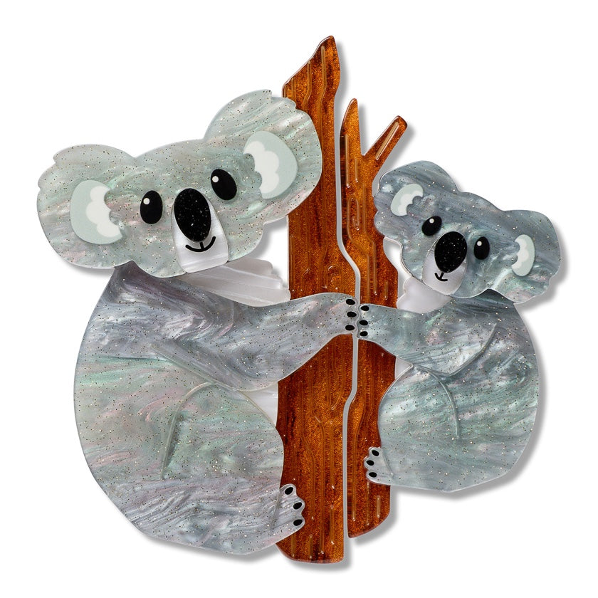 Erstwilder Among the Eucalyptus Brooch Pair