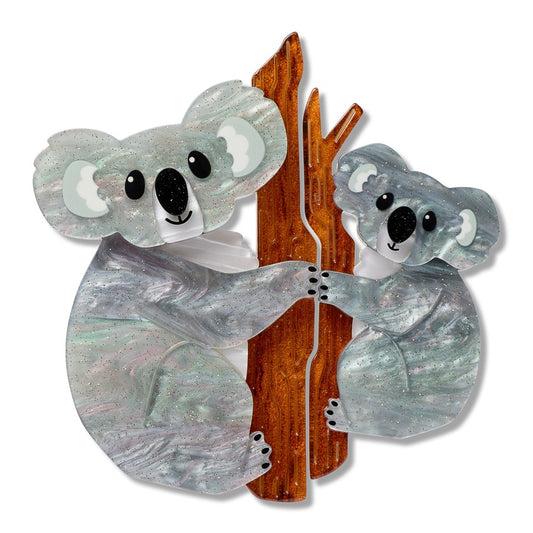 Erstwilder Among the Eucalyptus Brooch Pair