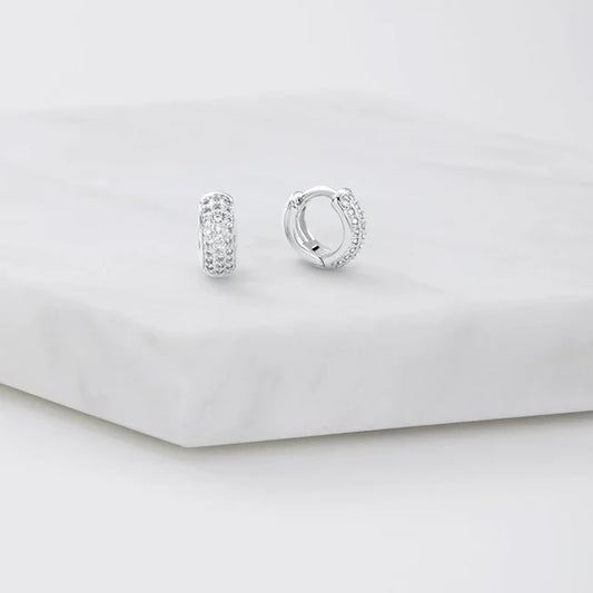 Gemma Huggie Silver 7228