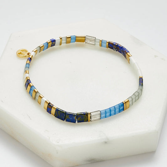Tile Bracelet Navy 6358