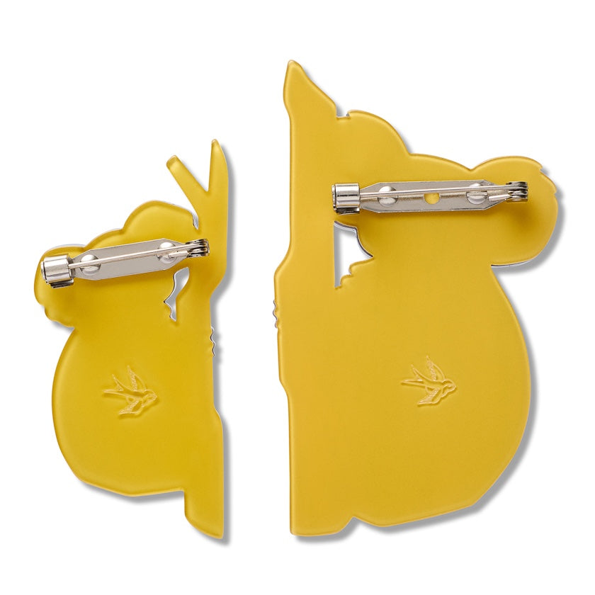 Erstwilder Among the Eucalyptus Brooch Pair