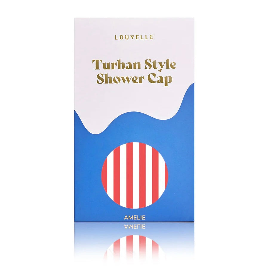 AMELIE Duschhaube Turban-Stil - Pink Cabana Stripe