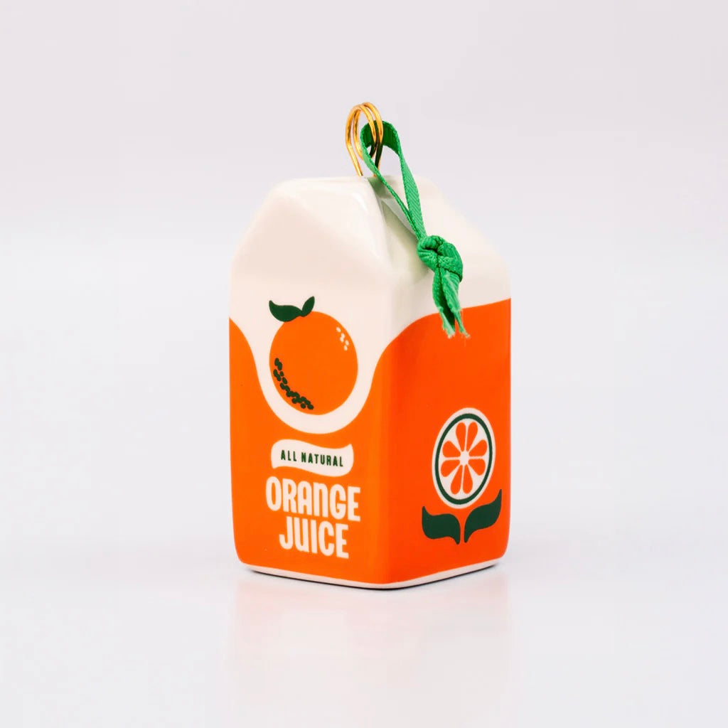 ban.do Orange Juice Carton Ornament
