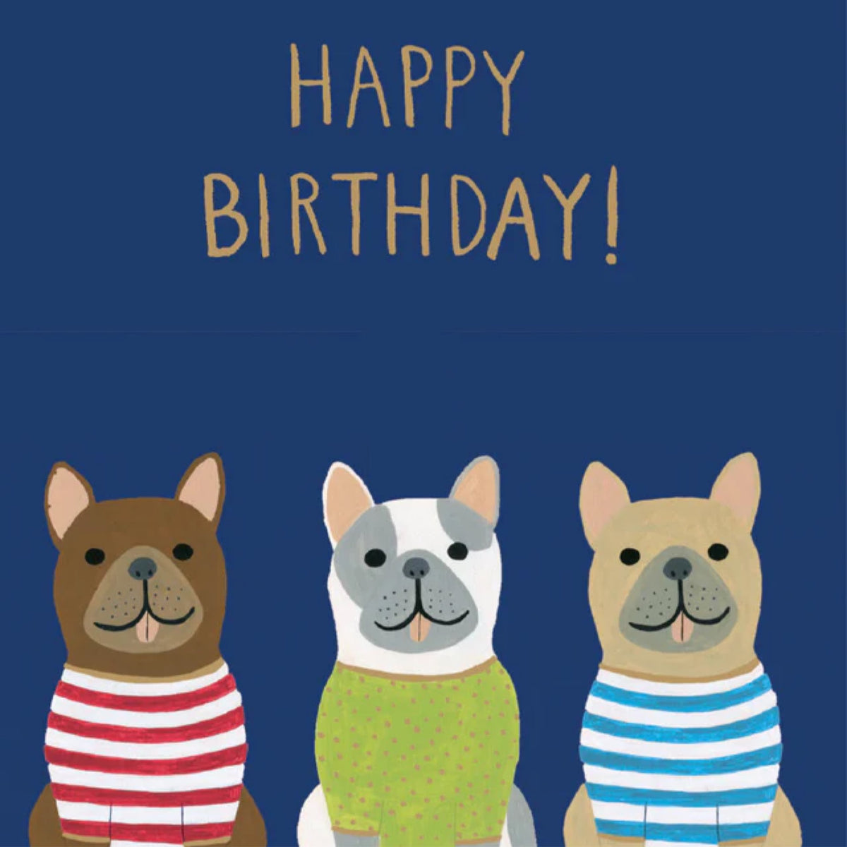 Drei Hunde Happy Birthday Grußkarte