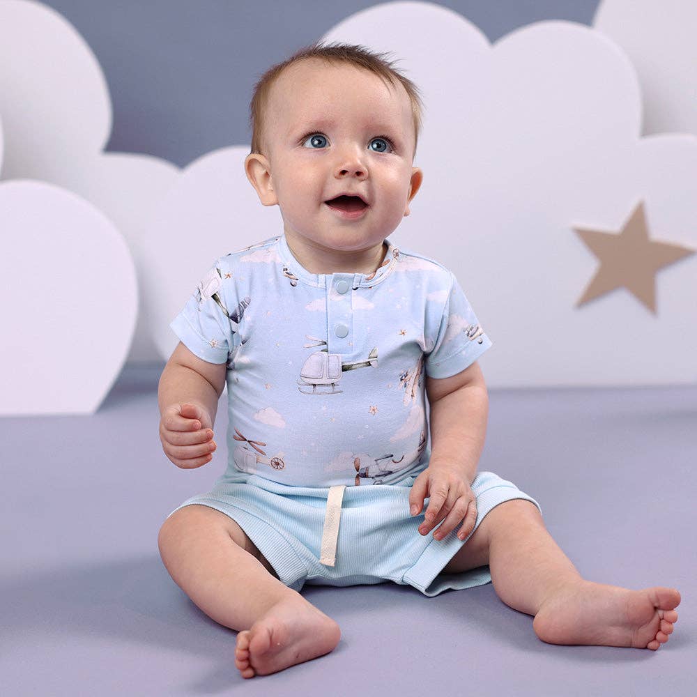 Taking Flight Short Sleeve Organic Bodysuit: Newborn (0000)