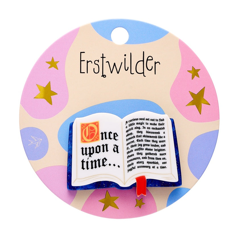 Erstwilder X Pete Cromer Open Book Simplified Mini Brooch