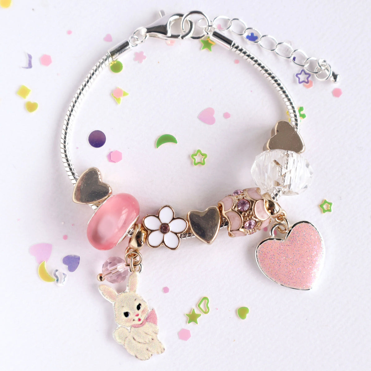 Floral Dreams Bunny Charm Bracelet