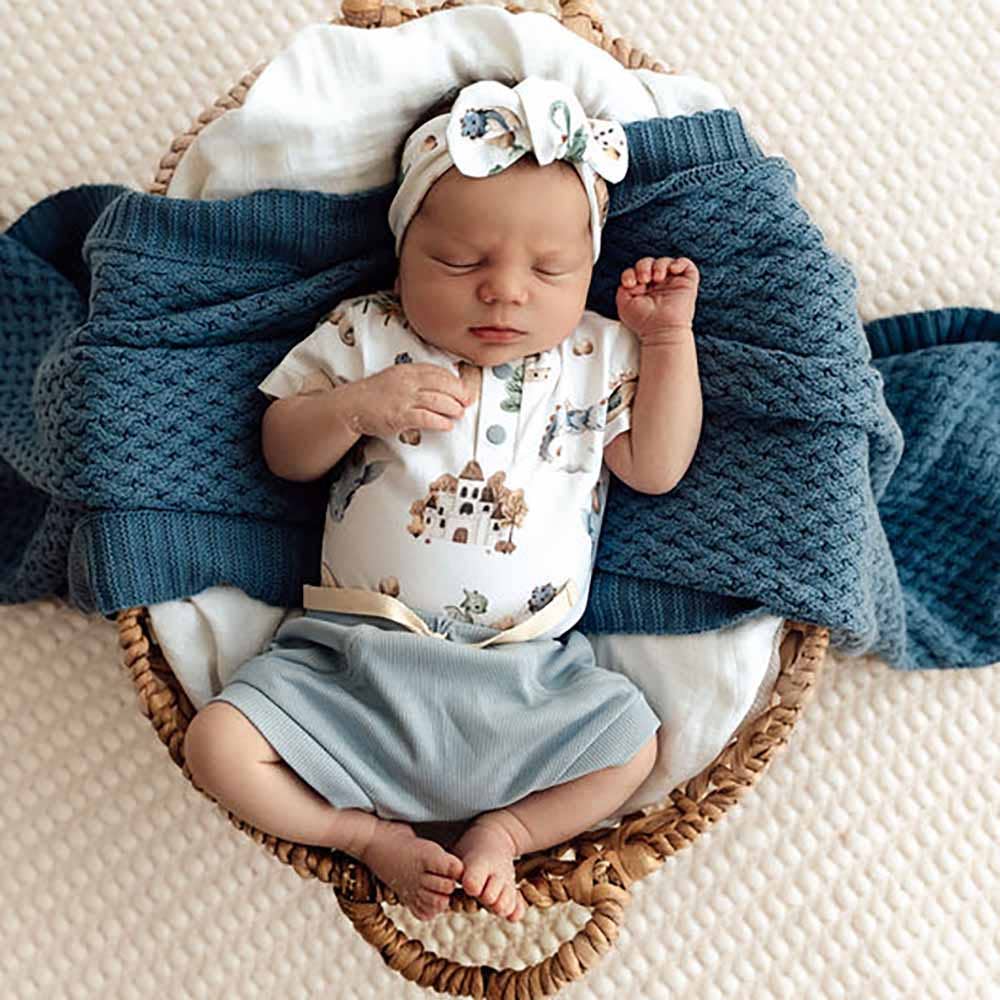 Dragon Short Sleeve Organic Bodysuit: 3-6 Months (00)