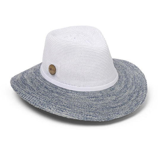 7093 EV050 Aston Fedora White/Blue - M/L (58cm)
