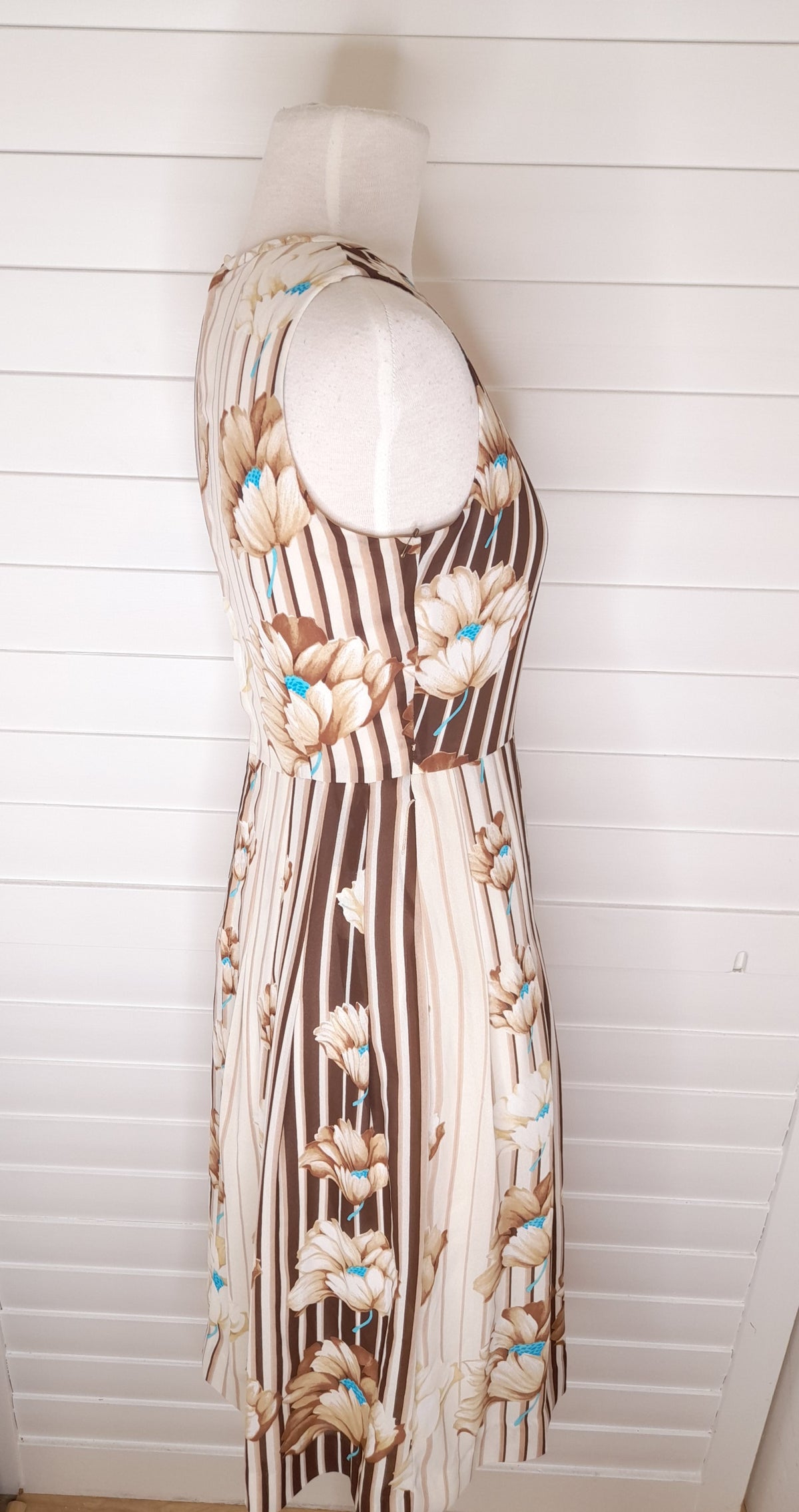 MED071 Brown Floral Dress