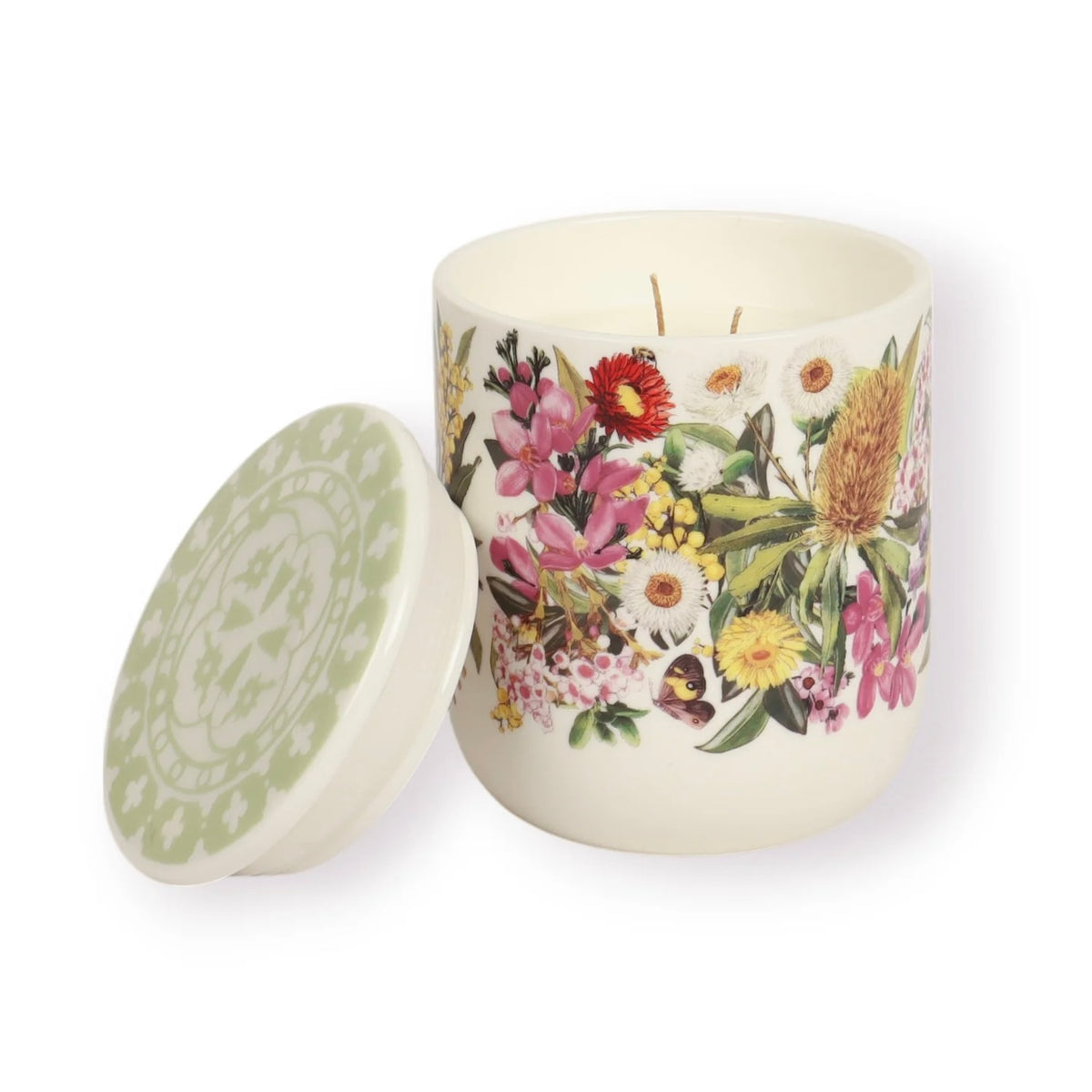 La La Land Soy Candle Ceramic Jar Botanical Blooms