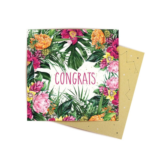 La La Land Tropische Flora Glückwunsch Mini-Karte MC-KM01