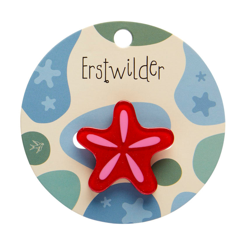 Roter Seestern Vereinfachte Mini-Brosche