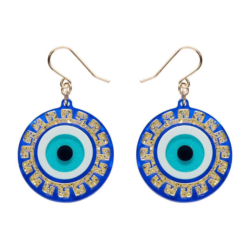 Evil Eye Amulet Drop Earrings