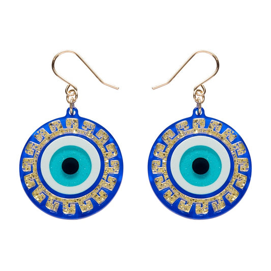Evil Eye Amulet Drop Earrings