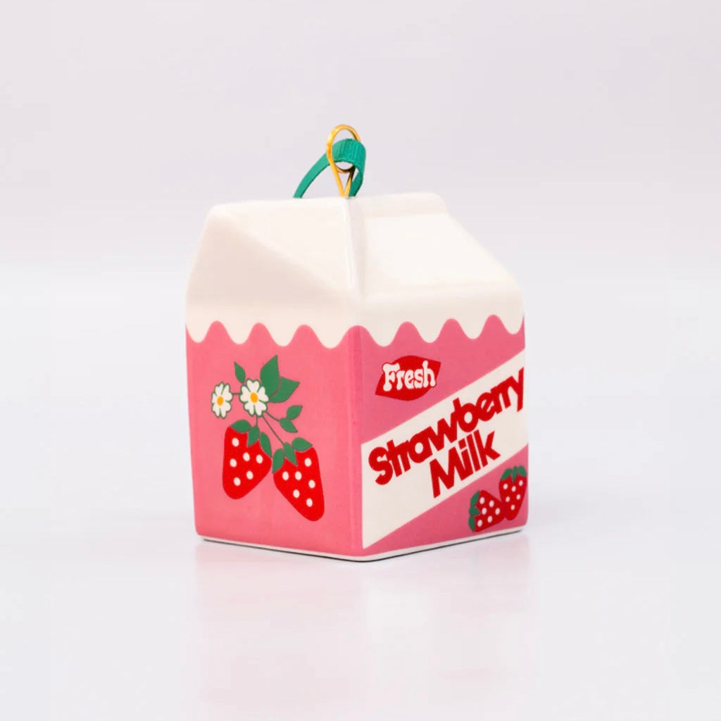 ban.do Strawberry Milk Ornament